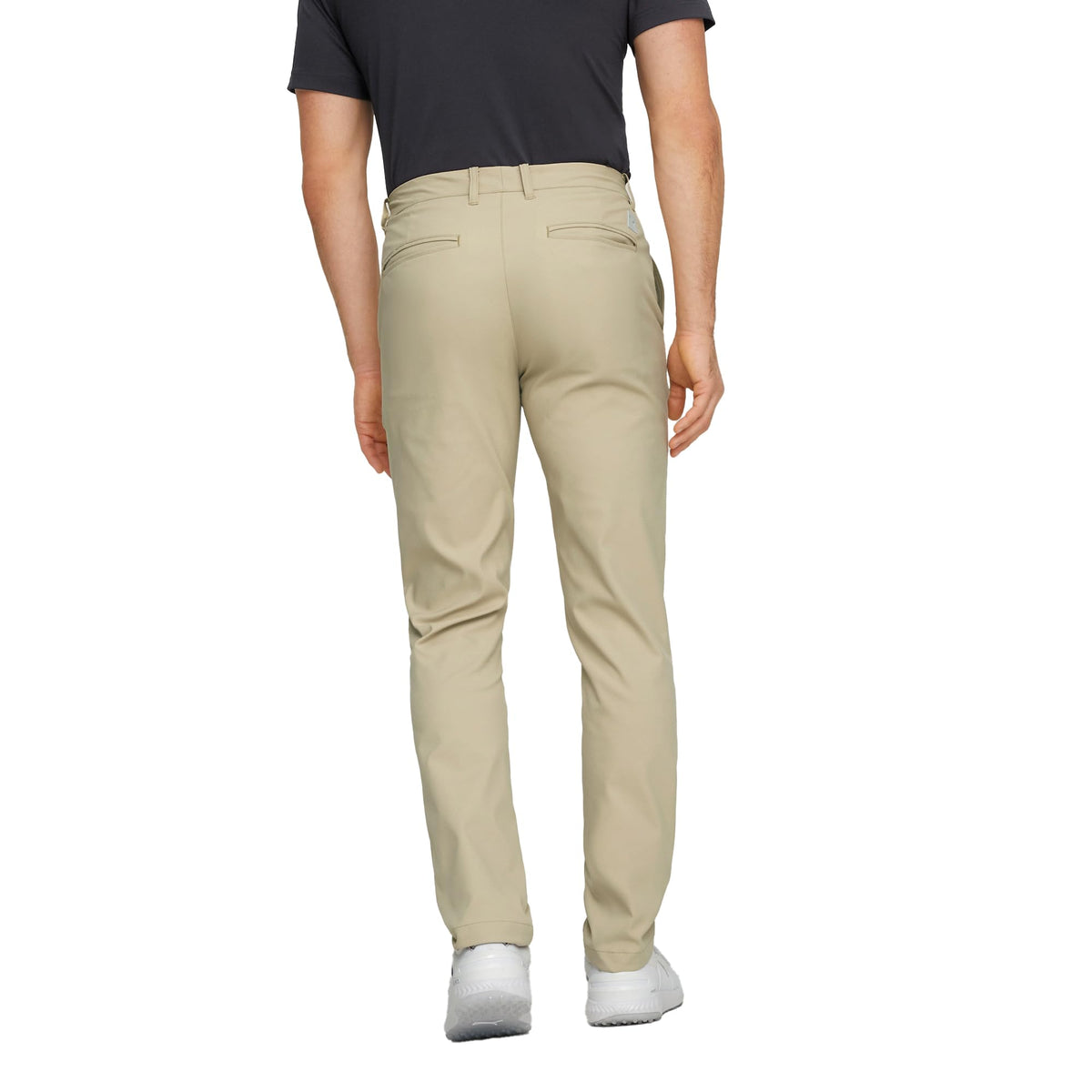 PUMA Golf Womens Dealer Tailored Pants Alabaster side pocket highlight for secure, lightweight storage.