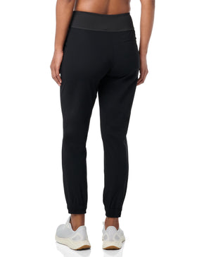 Puma Golf Women's Range Jogger in Puma Black, side view, versatile movement for rounds and travel