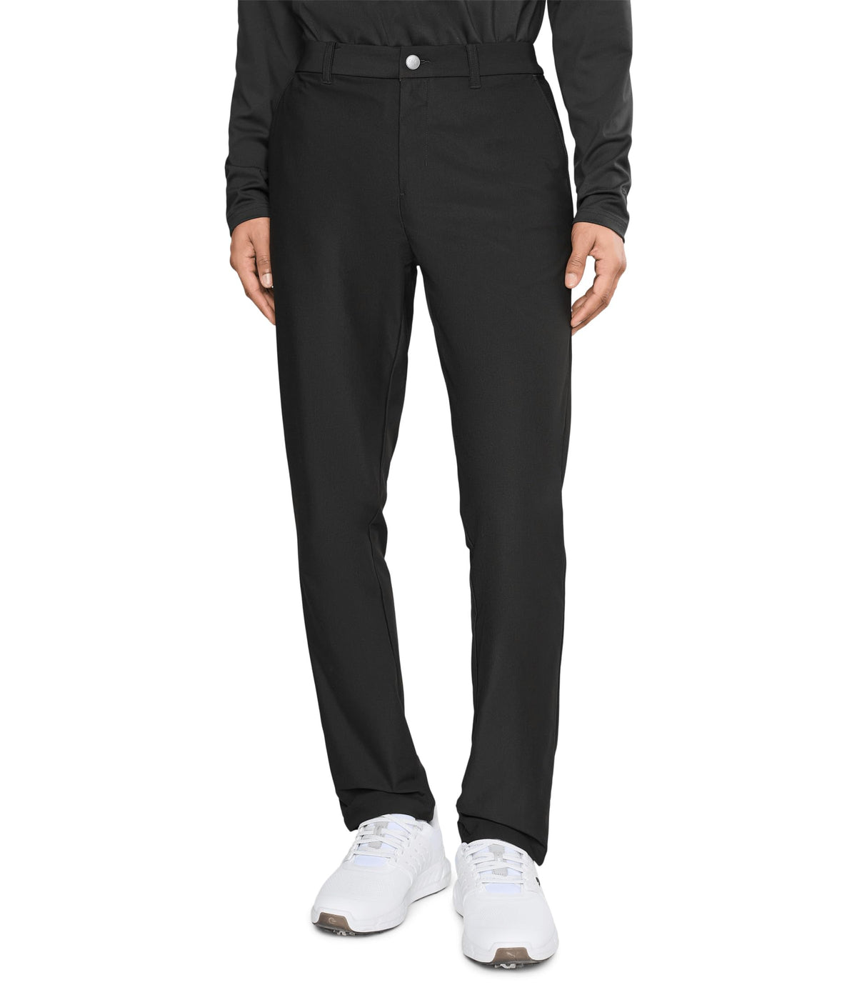 PUMA 101 Premier Pants front view showing tailored fit and dry performance.