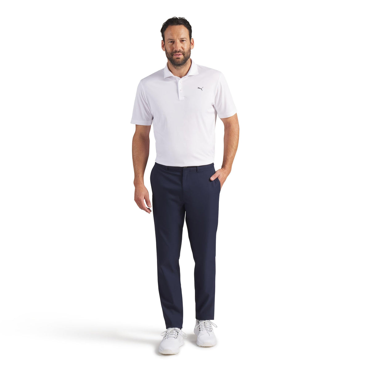 PUMA 101 Pure Tailored Golf Pant fabric texture highlighting structured stretch.