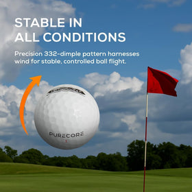PureCore Golf ball designed for all players with dependable control.