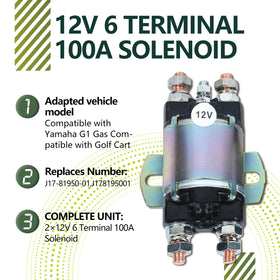 Puruoda golf cart solenoid close-up of terminals for easy wiring