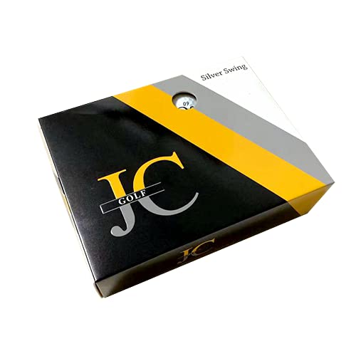 Push Athletics JC Golf Silver Swing ball closeup of Surlyn cover for durable distance.