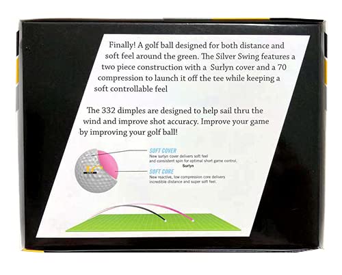 Push Athletics JC Golf Silver Swing ball on tee with optimized launch.