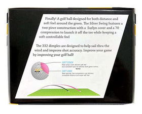 Push Athletics JC Golf Silver Swing ball on tee with optimized launch.