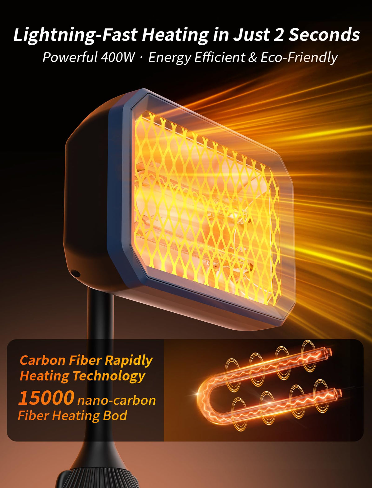 PUTTLAZR heater provides instant heat in seconds for cabin comfort