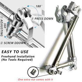 Puxitri umbrella mount features a robust 3-fold structure for stability