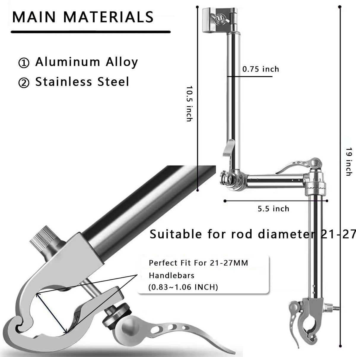 Puxitri umbrella mount demonstrates quick one-key lock mechanism