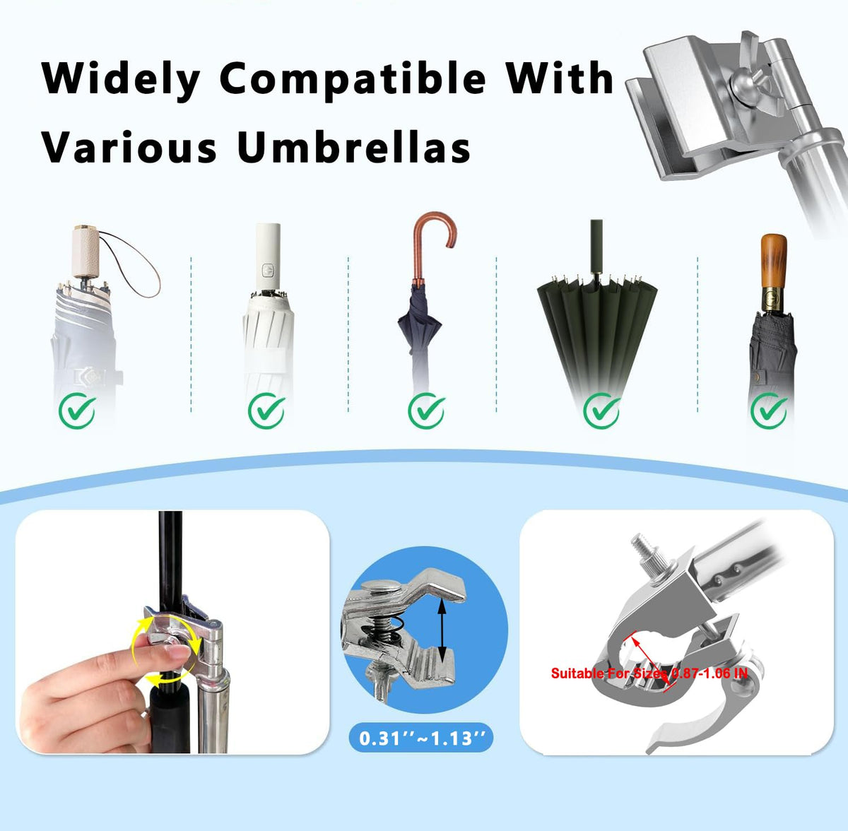 Puxitri umbrella mount built from stainless steel for longevity