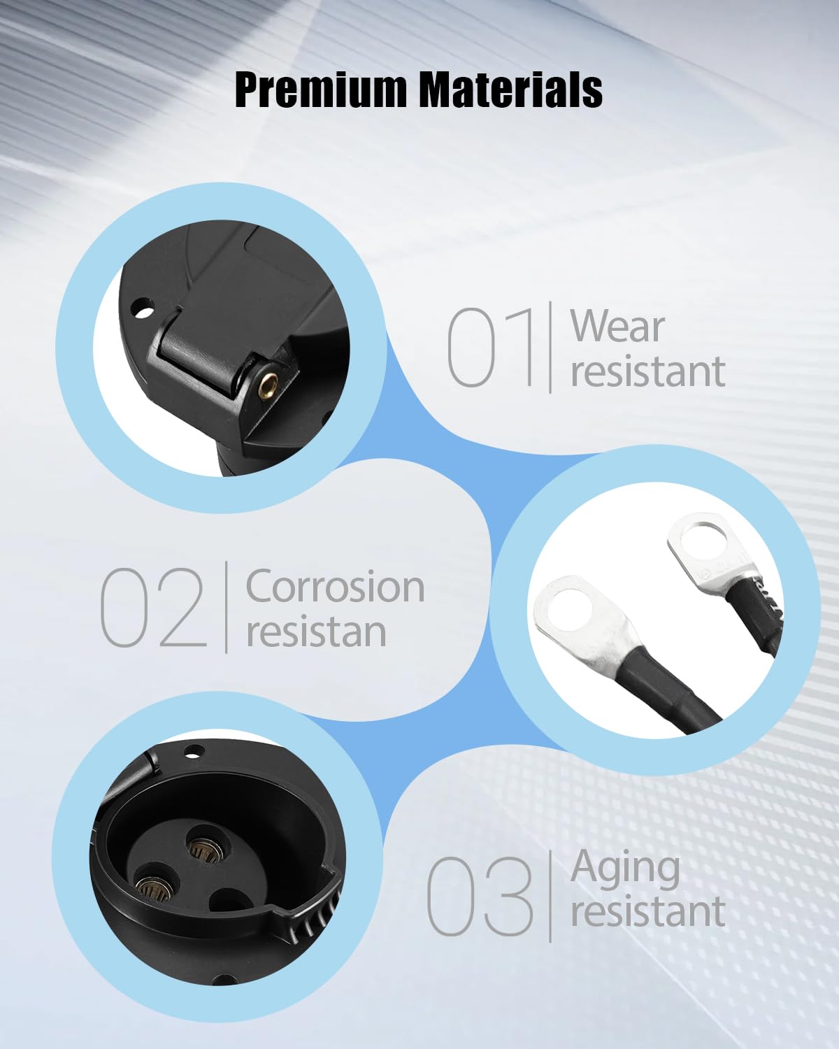 PUXWQT receptacle installed on a Star EV cart demonstrates direct-fit replacement