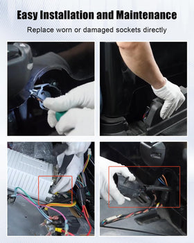 Easy, tool-free installation of the PUXWQT charger receptacle for maintenance
