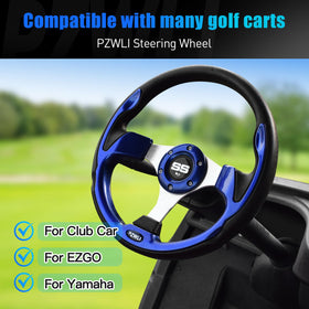 PZWLI blue wheel ready-to-install visual showcases easy upgrade for your cart.