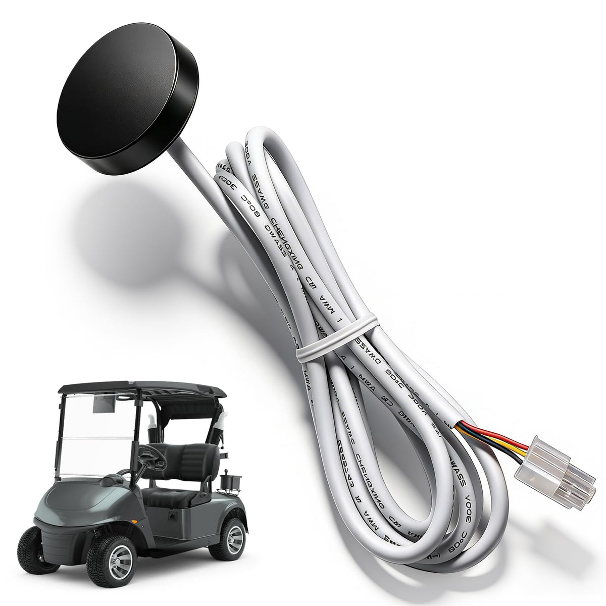 PXCVEFG golf cart speed sensor close-up showing rugged build for reliable performance.