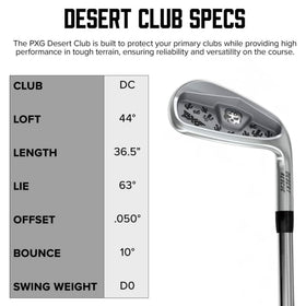 PXG Desert Club Iron right-hand steel construction withstands rough desert surfaces.