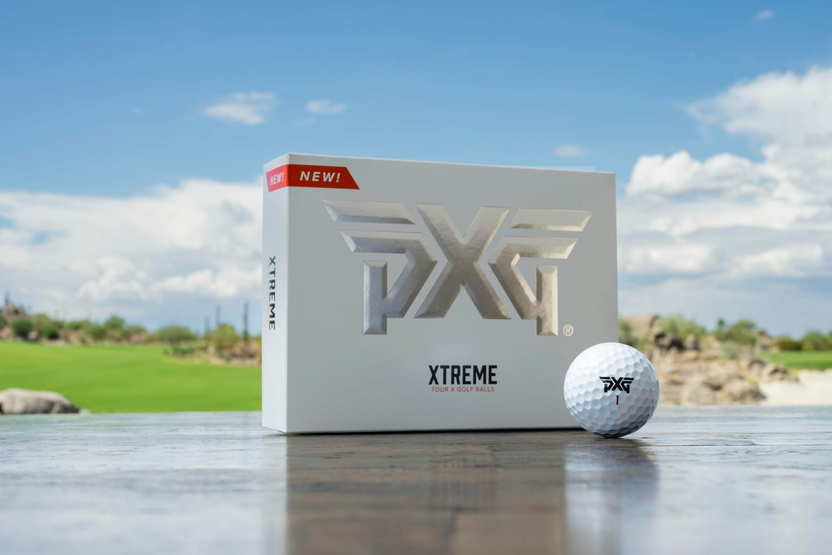 PXG Xtreme Tour logo on ball, signaling premium performance and tour-grade construction.
