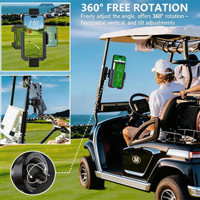 PXIRQ 360° rotation for portrait or landscape viewing on the course.