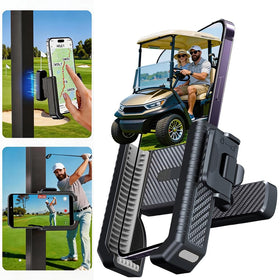 PXIRQ magnetic golf cart phone holder on dashboard with N52 base for secure navigation