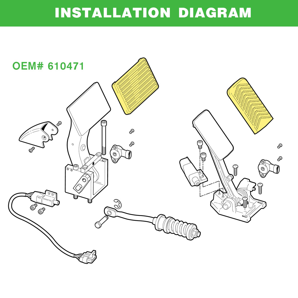 PXTHEU EZGO RXV brake pad with enhanced traction in all weather