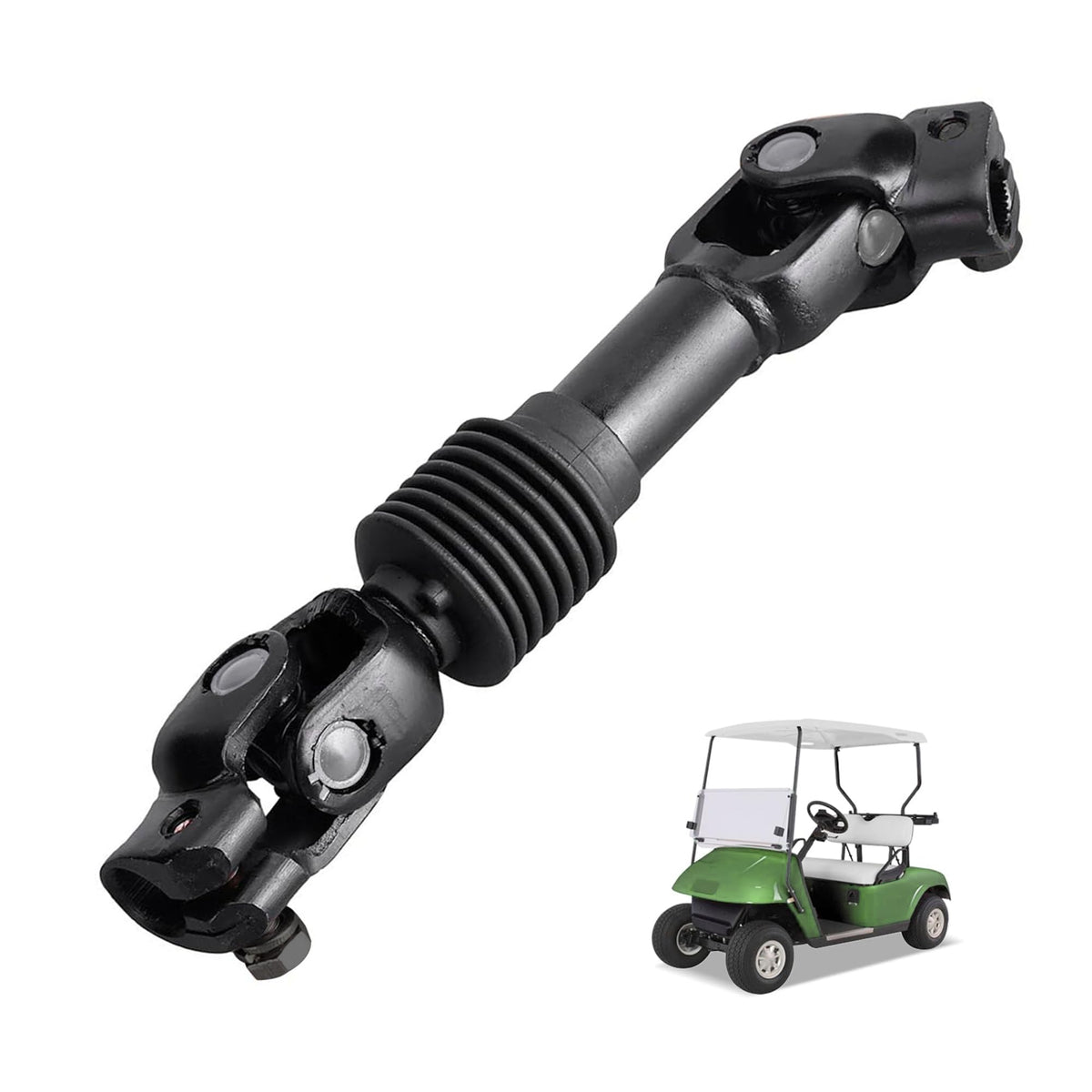 PXTHEU EZGO TXT steering shaft joint close-up showing precise OEM fit.