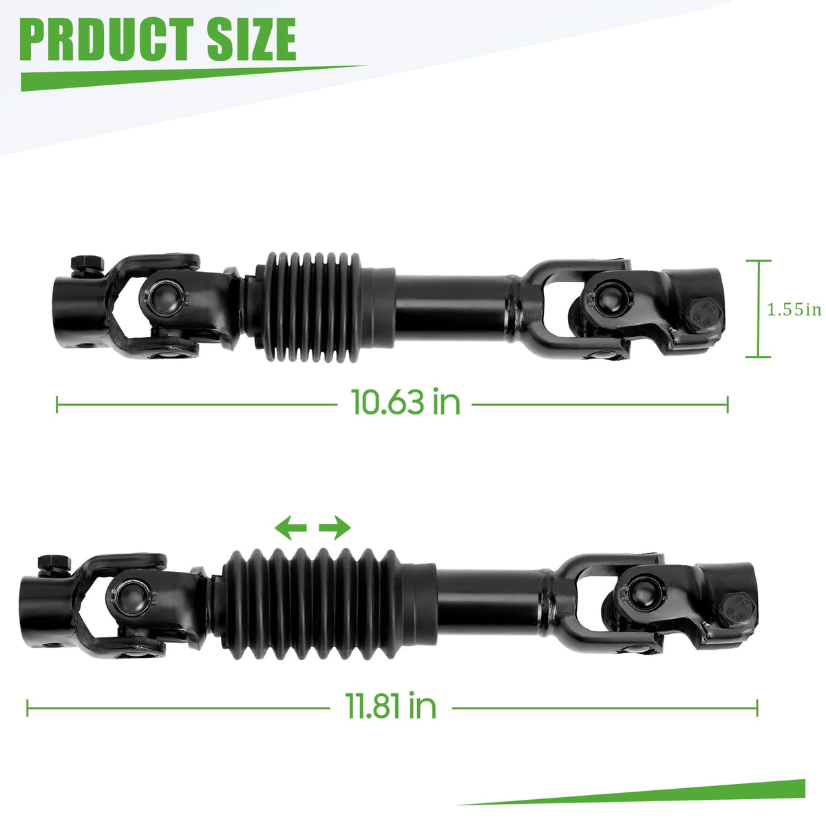 PXTHEU steering shaft joint link assembly highlights straightforward replacement process.