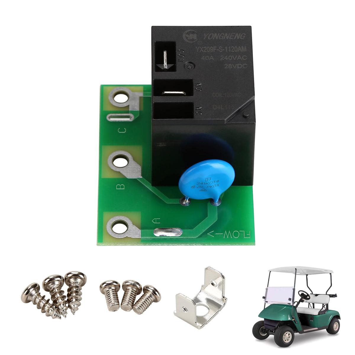 PXTHEU upgraded relay board for EZGO PowerWise II improves charging reliability