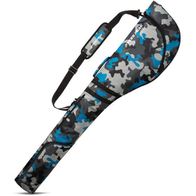 PYKES PEAK golf club case in camo blue showing compact carry for easy range transport.