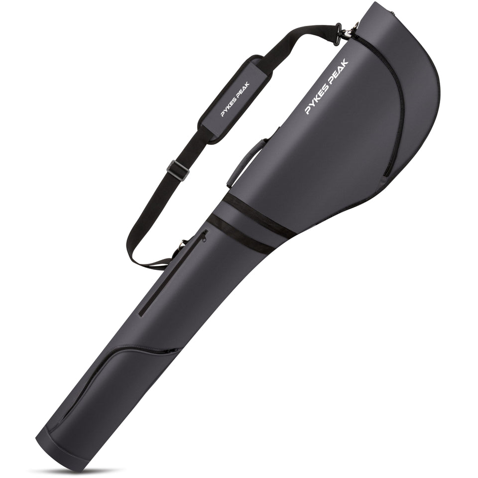 Pykes Peak golf club case with foldable design for easy transport and range use.