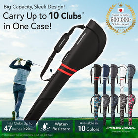 PYKES PEAK golf club case folded design demonstrates compact storage and bag compatibility.