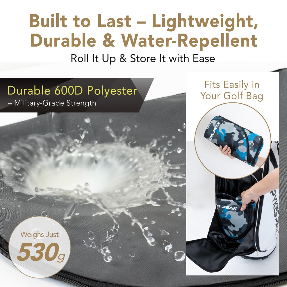 PYKES PEAK waterproof pocket keeps valuables dry during rain.