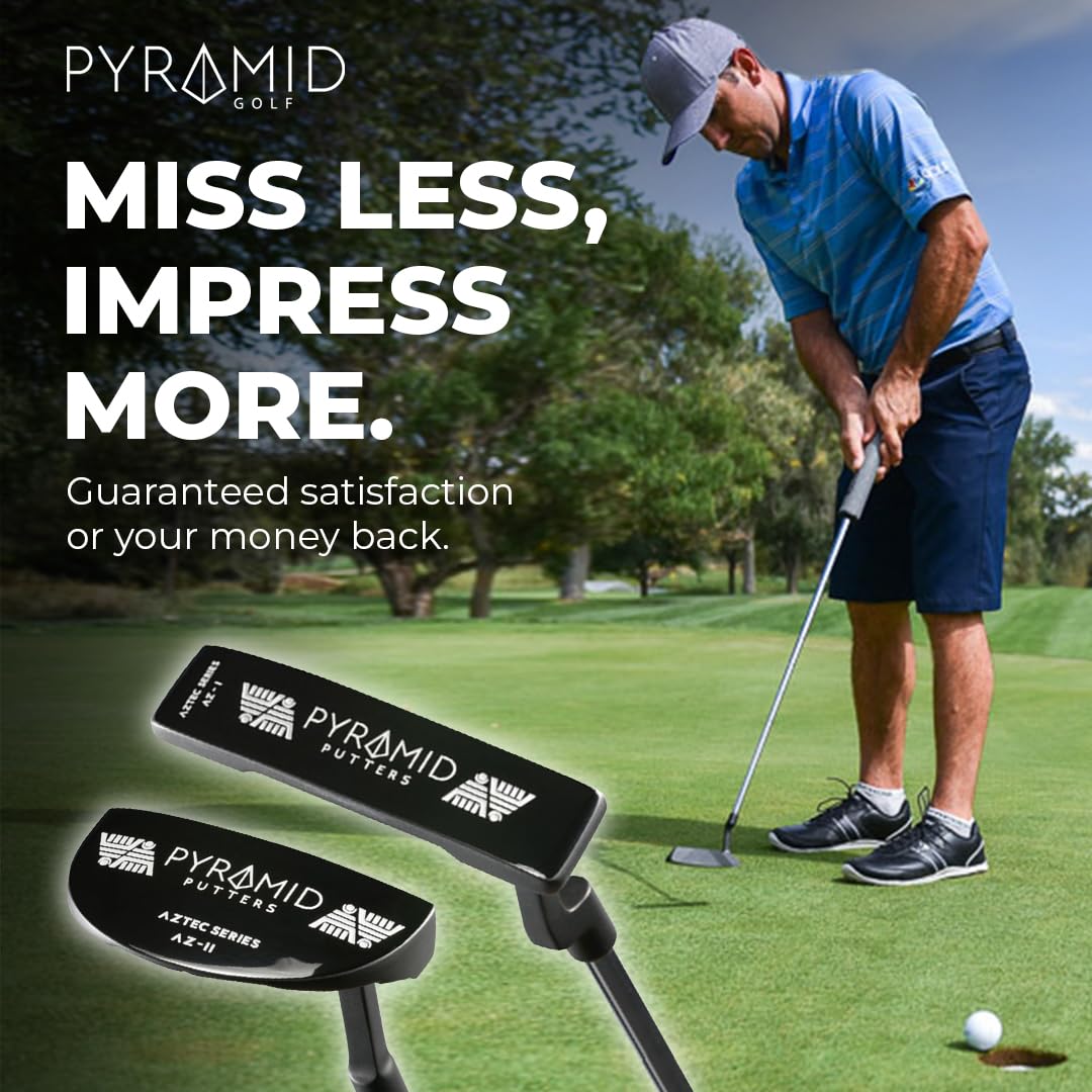 Pyramid alignment grooves for precise line setup on greens