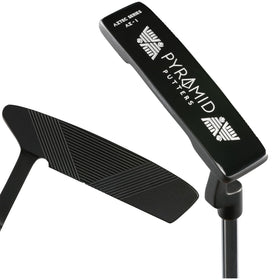 Gear effect grooves on the Pyramid putter enhance spin control for smoother greens.