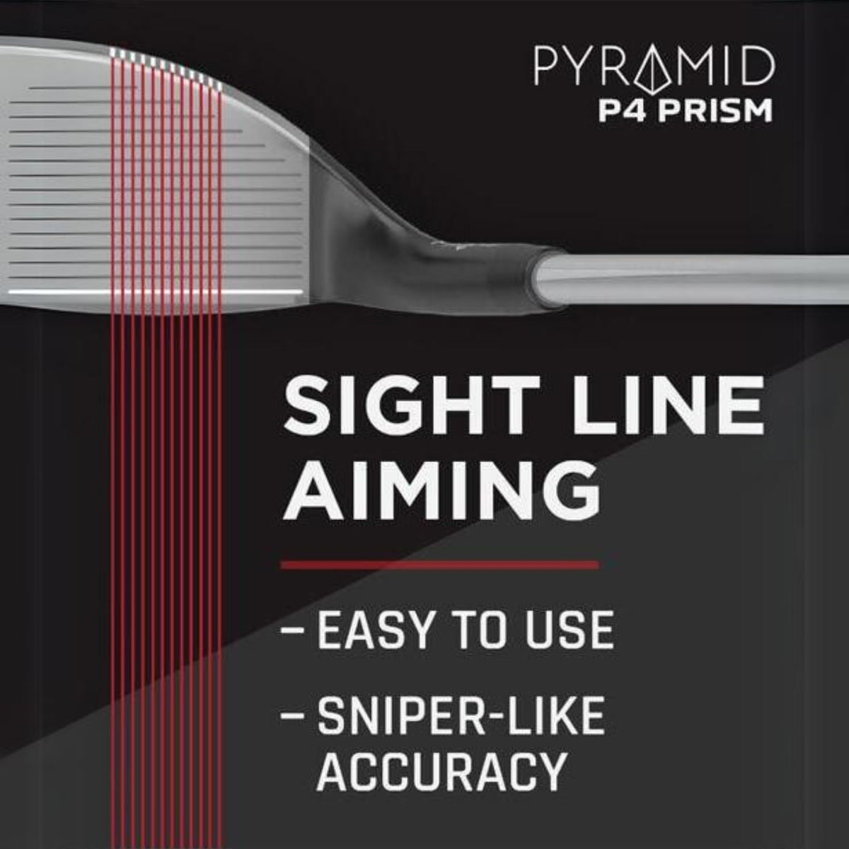 Pyramid P4 Prism wedge bunker-shot setup with reliable turf interaction.