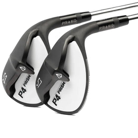 Pyramid P4 Prism Wedge face closeup with CNC-milled grooves for spin control.