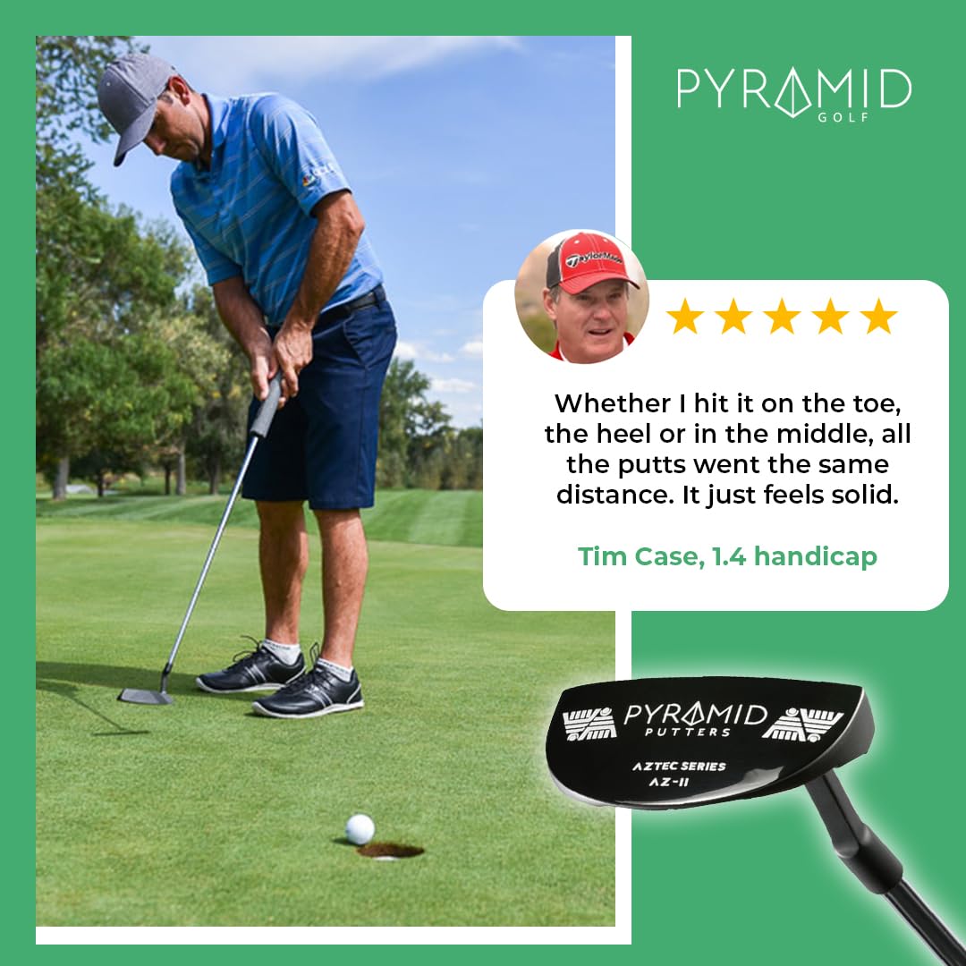 Pyramid Golf right-handed men's putter ready for on-course play.
