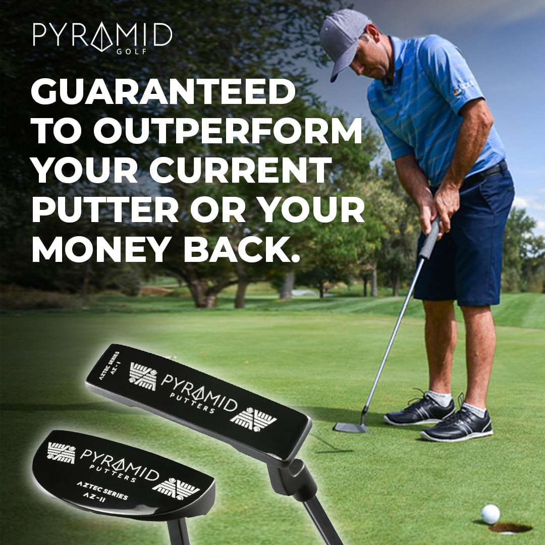 Pyramid putter with optimal weight distribution for a balanced swing