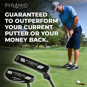 Pyramid putter with optimal weight distribution for a balanced swing