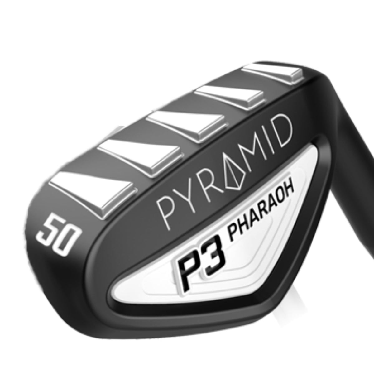 Pyramid Pharaoh P3 50deg left head view highlighting precision grooves for spin control