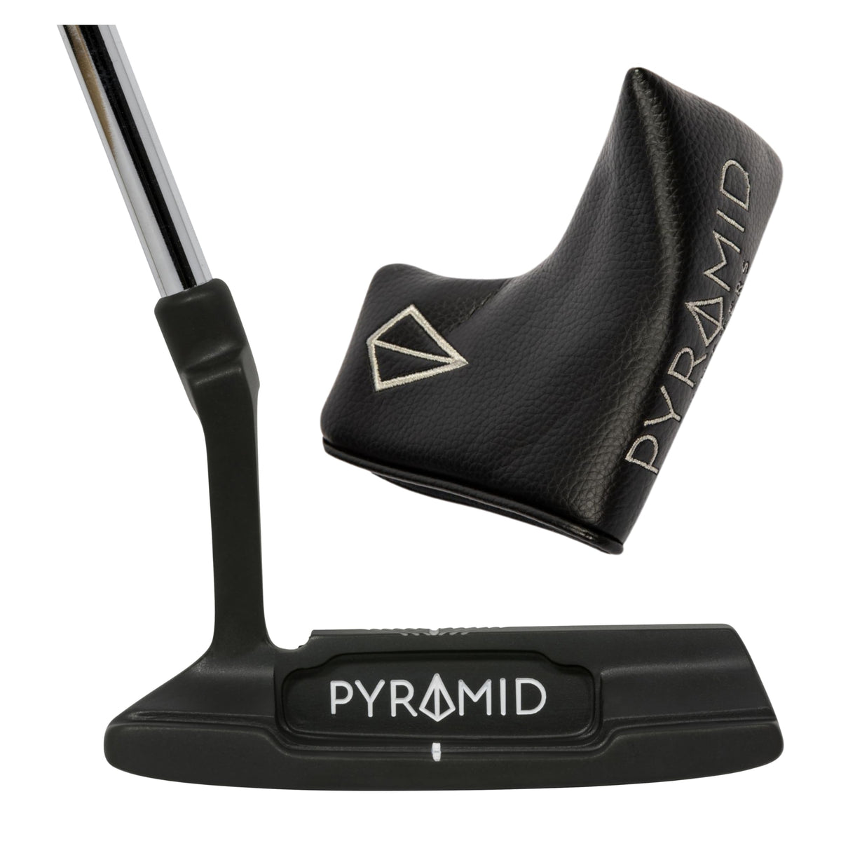 Pyramid putter gear grooves enhance spin control for more consistent greens.