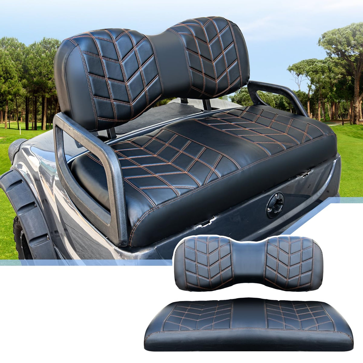 PZWLI diamond stitch front seat cover adds premium style to the cockpit