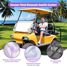 PZWLI vinyl seat cover with diamond texture adds durability.