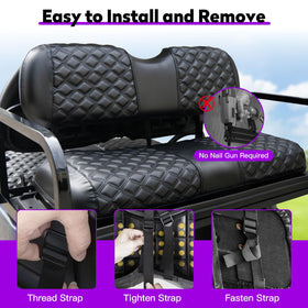 PZWLI Yamaha front-seat cover installation showing tool-free fit.