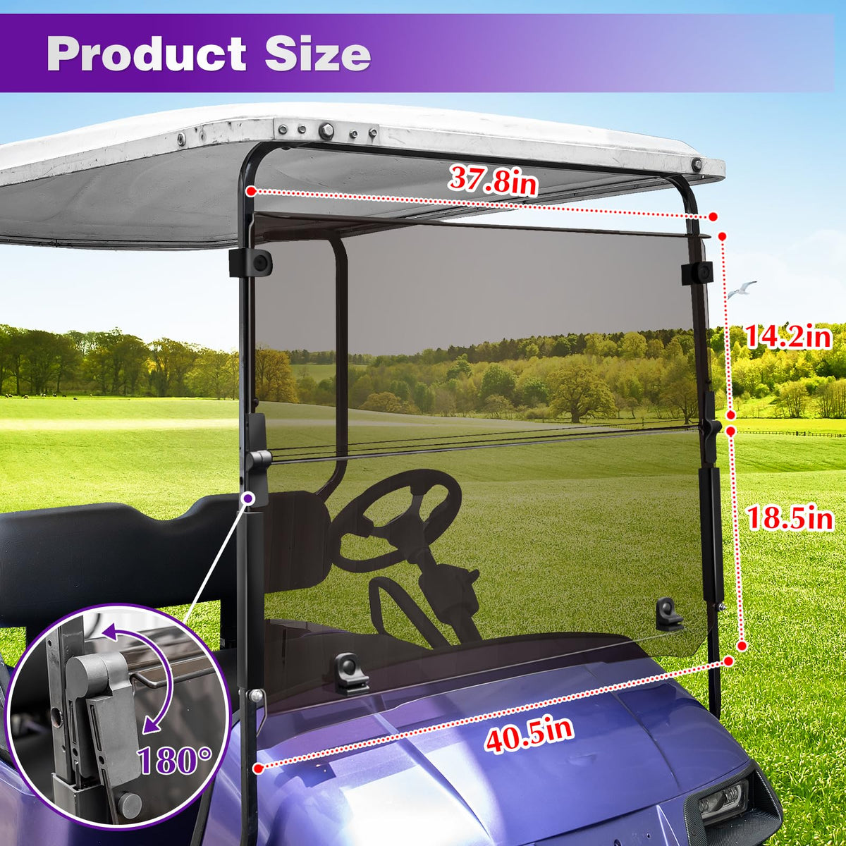 PZWLI 180-degree full-coverage windshield improves road visibility in varied weather.