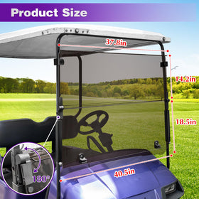 PZWLI 180-degree full-coverage windshield improves road visibility in varied weather.