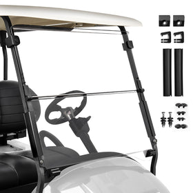 PZWLI 4.5mm extra thick windshield for Club Car Precedent front view offering clear visibility