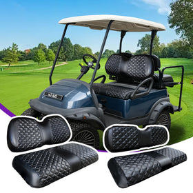 PZWLI Club Car Precedent front seat cover in diamond texture protects upholstery.