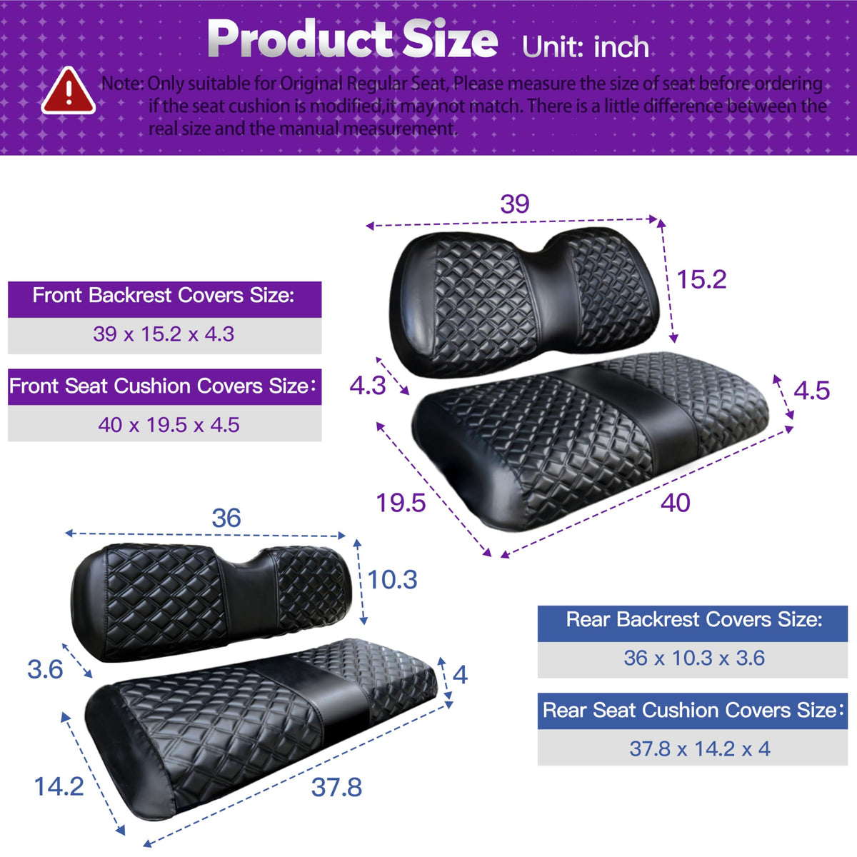 PZWLI Club Car Precedent rear seat cover installation with adjustable straps.