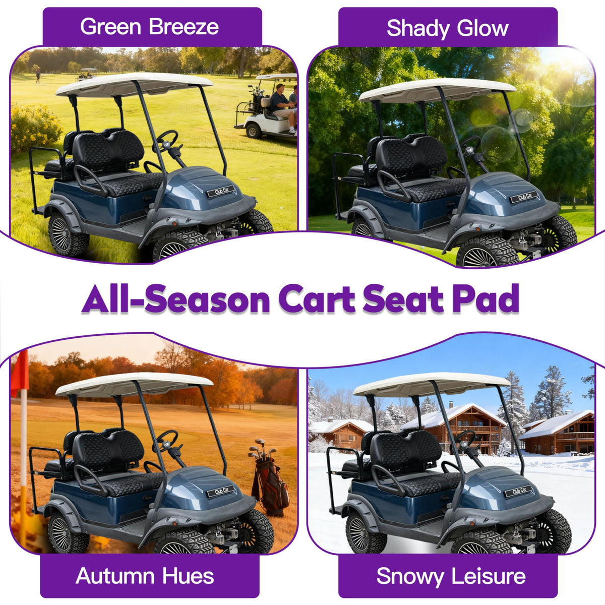 PZWLI Club Car Precedent seat covers cleaned with a damp cloth.
