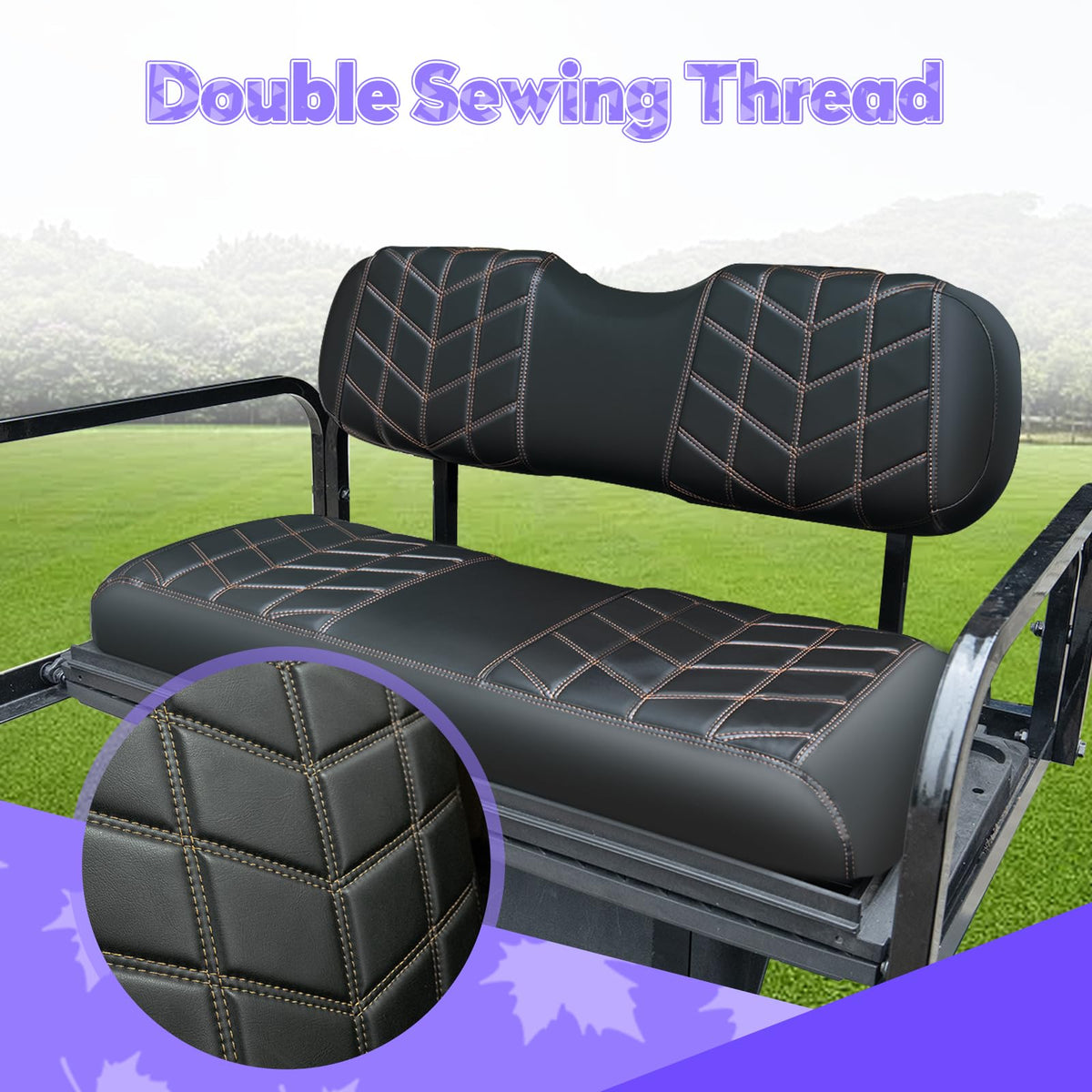 PZWLI diamond vinyl seat cover offers comfort and weather resistance.