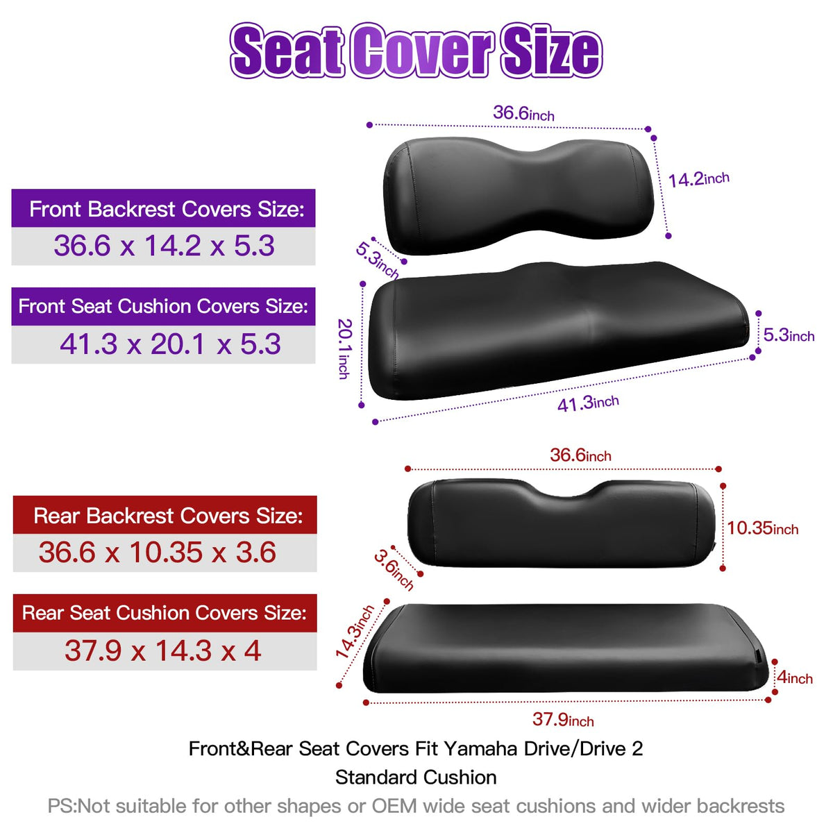 PZWLI front seat cover for Yamaha Drive adds durable protection