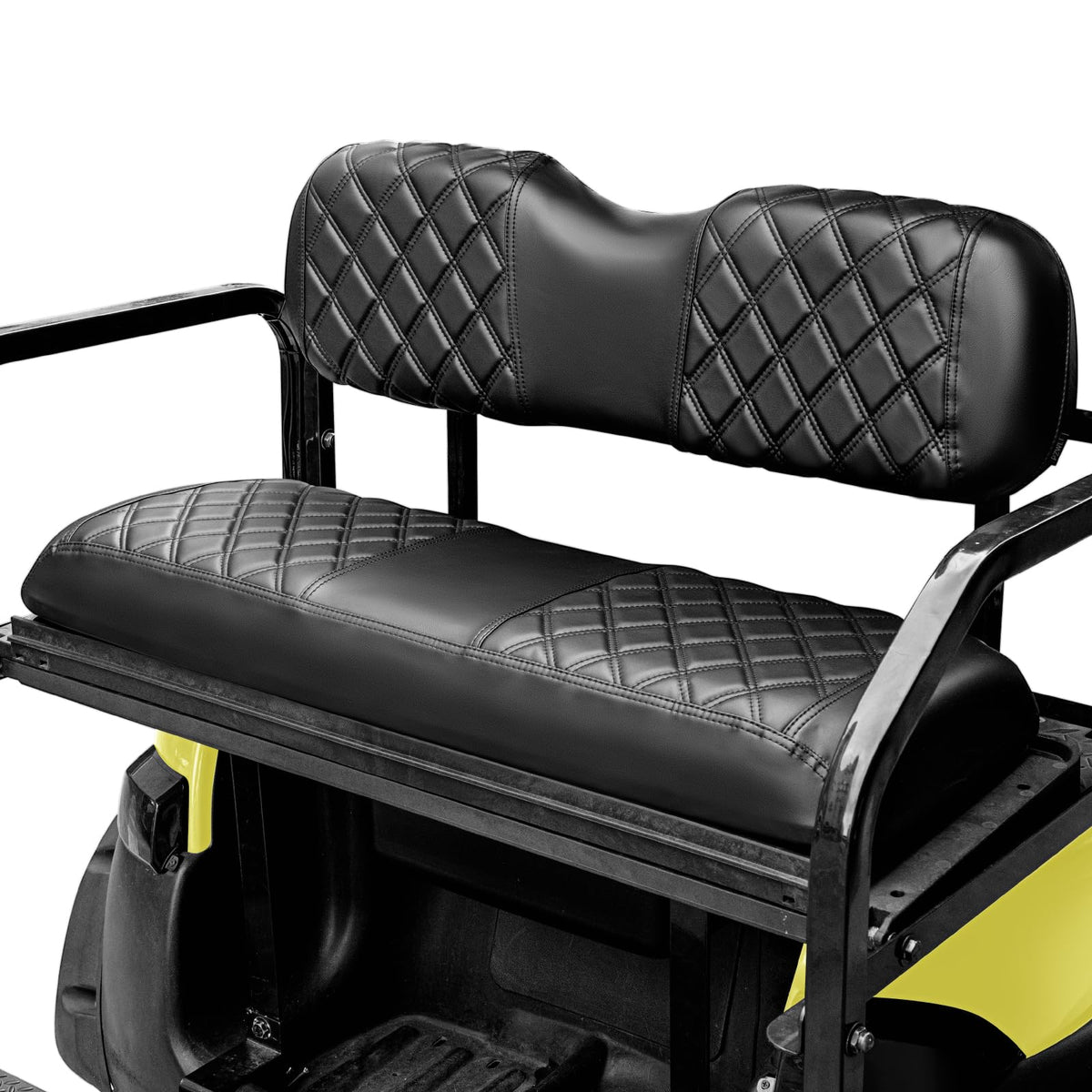 PZWLI Diamond backrest cover for golf cart showing premium vinyl protection and weather resistance